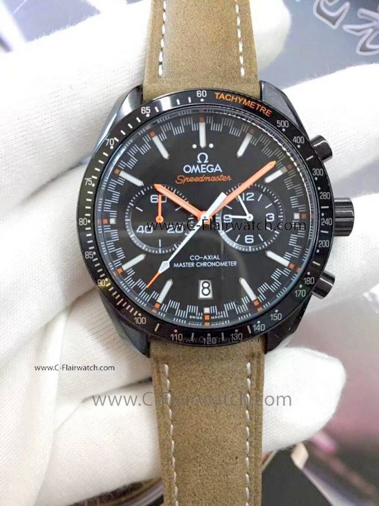 Omega Replica Speedmaster Dark Side Watch Brown Bracelet